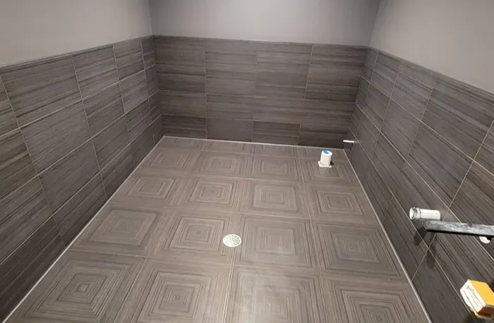 tile shower and tub surround installation 